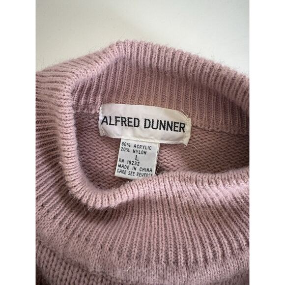 Alfred Dunner Pink Oversized Floral Bouquet Turtleneck Sweater Size Large - Picture 4 of 4